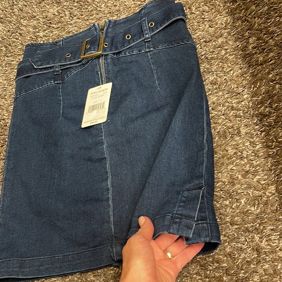 Free people denim mini skirt - Picture 2 of 5